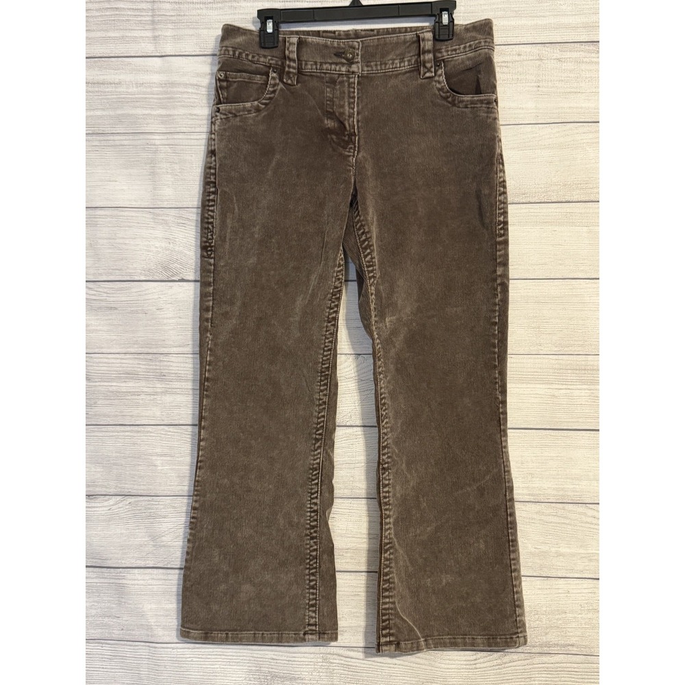 Gitano 14P Brown Corduroy Bootcut Pants Stretch Embroidered Pockets‎